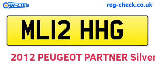 ML12HHG are the vehicle registration plates.