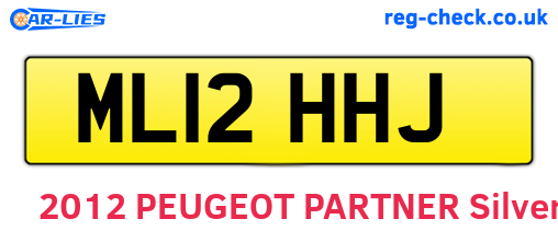 ML12HHJ are the vehicle registration plates.