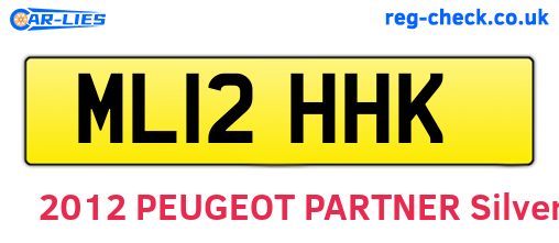 ML12HHK are the vehicle registration plates.