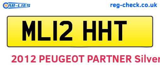 ML12HHT are the vehicle registration plates.