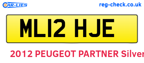 ML12HJE are the vehicle registration plates.