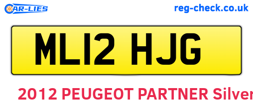 ML12HJG are the vehicle registration plates.