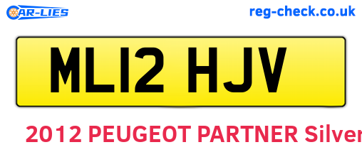 ML12HJV are the vehicle registration plates.