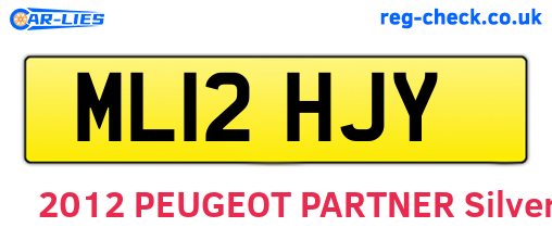 ML12HJY are the vehicle registration plates.