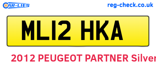 ML12HKA are the vehicle registration plates.