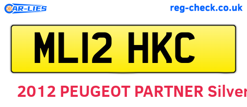 ML12HKC are the vehicle registration plates.