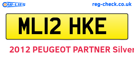 ML12HKE are the vehicle registration plates.