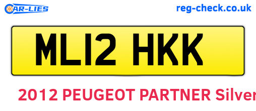 ML12HKK are the vehicle registration plates.