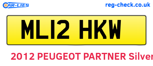 ML12HKW are the vehicle registration plates.