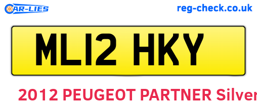 ML12HKY are the vehicle registration plates.