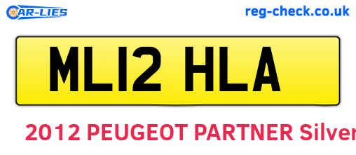 ML12HLA are the vehicle registration plates.