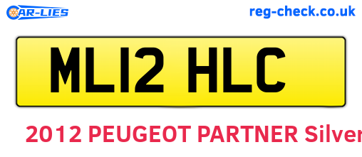 ML12HLC are the vehicle registration plates.