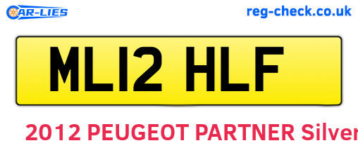 ML12HLF are the vehicle registration plates.