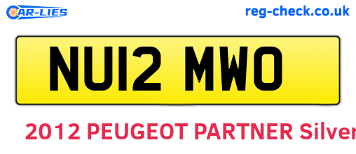 NU12MWO are the vehicle registration plates.
