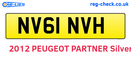 NV61NVH are the vehicle registration plates.