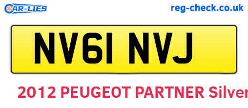 NV61NVJ are the vehicle registration plates.