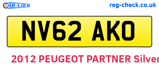 NV62AKO are the vehicle registration plates.
