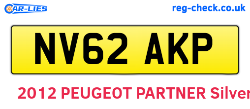 NV62AKP are the vehicle registration plates.