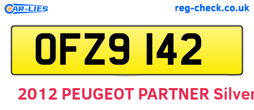 OFZ9142 are the vehicle registration plates.