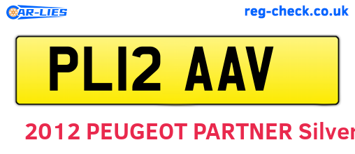 PL12AAV are the vehicle registration plates.