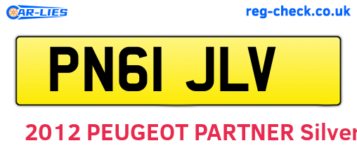 PN61JLV are the vehicle registration plates.