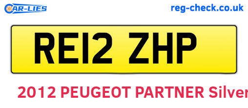 RE12ZHP are the vehicle registration plates.