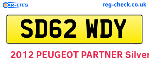 SD62WDY are the vehicle registration plates.