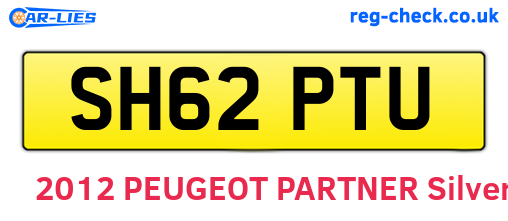 SH62PTU are the vehicle registration plates.