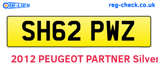 SH62PWZ are the vehicle registration plates.