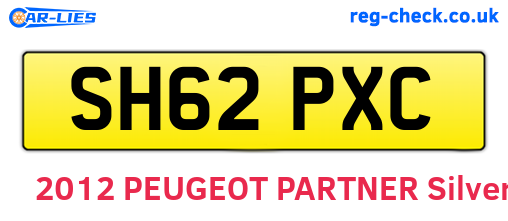 SH62PXC are the vehicle registration plates.
