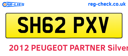 SH62PXV are the vehicle registration plates.