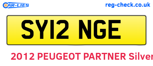 SY12NGE are the vehicle registration plates.