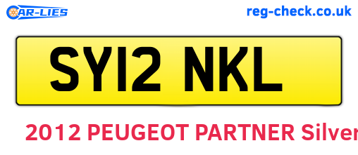 SY12NKL are the vehicle registration plates.