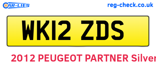 WK12ZDS are the vehicle registration plates.