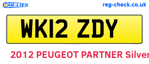 WK12ZDY are the vehicle registration plates.