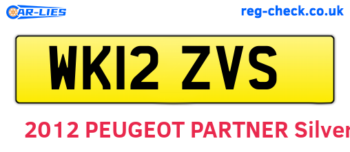 WK12ZVS are the vehicle registration plates.