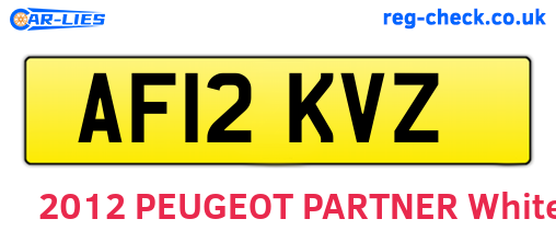 AF12KVZ are the vehicle registration plates.