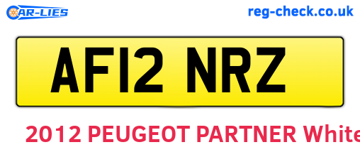 AF12NRZ are the vehicle registration plates.
