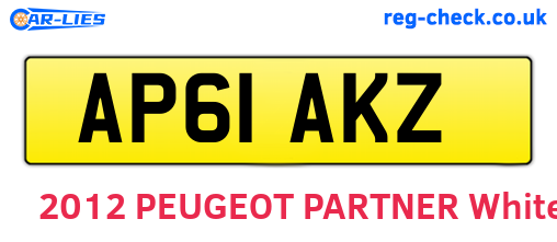 AP61AKZ are the vehicle registration plates.