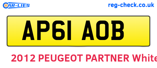 AP61AOB are the vehicle registration plates.