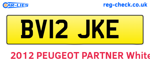 BV12JKE are the vehicle registration plates.