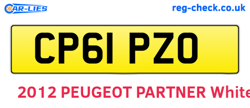 CP61PZO are the vehicle registration plates.