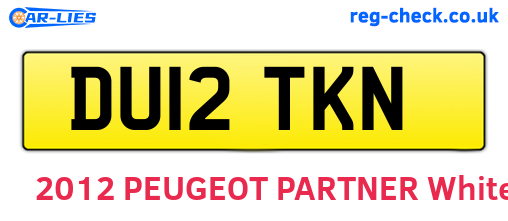 DU12TKN are the vehicle registration plates.