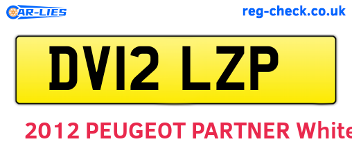 DV12LZP are the vehicle registration plates.