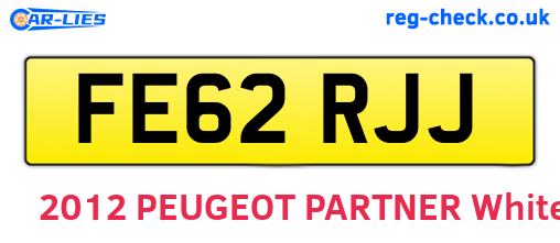 FE62RJJ are the vehicle registration plates.