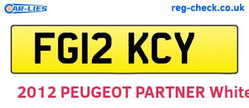 FG12KCY are the vehicle registration plates.