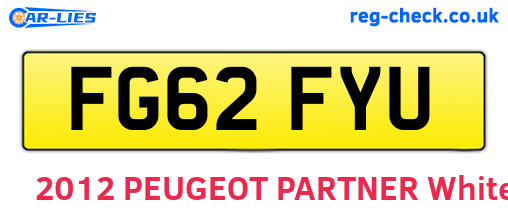 FG62FYU are the vehicle registration plates.