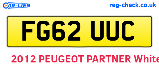 FG62UUC are the vehicle registration plates.