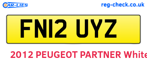 FN12UYZ are the vehicle registration plates.