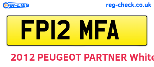 FP12MFA are the vehicle registration plates.